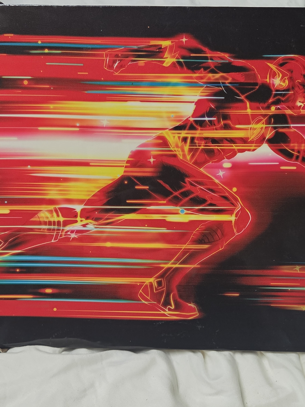 Open Road Brands DC Comics The Flash in Action Gallery Wrapped Canvas Wall Decor